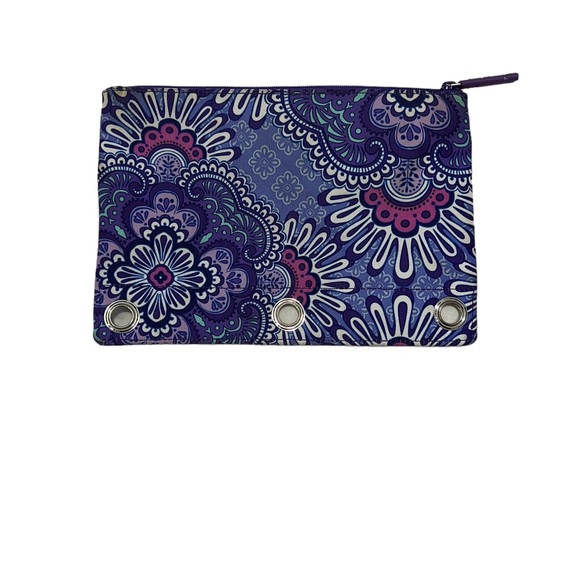 Vera Bradley LILAC TAPESTRY Pencil Pouch with binder rings. Excellent condition - Picture 2 of 5